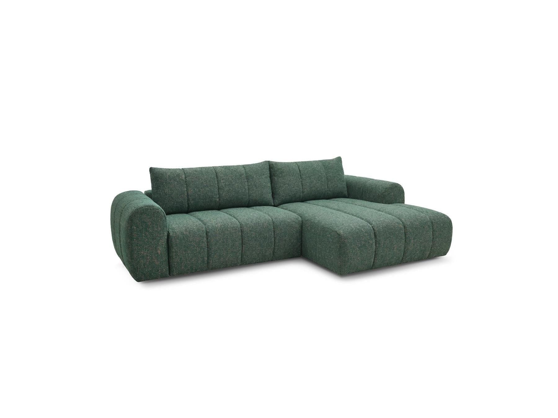 Nesty - Canapé D'Angle Fixe - Tissu Chiné - Angle Droit