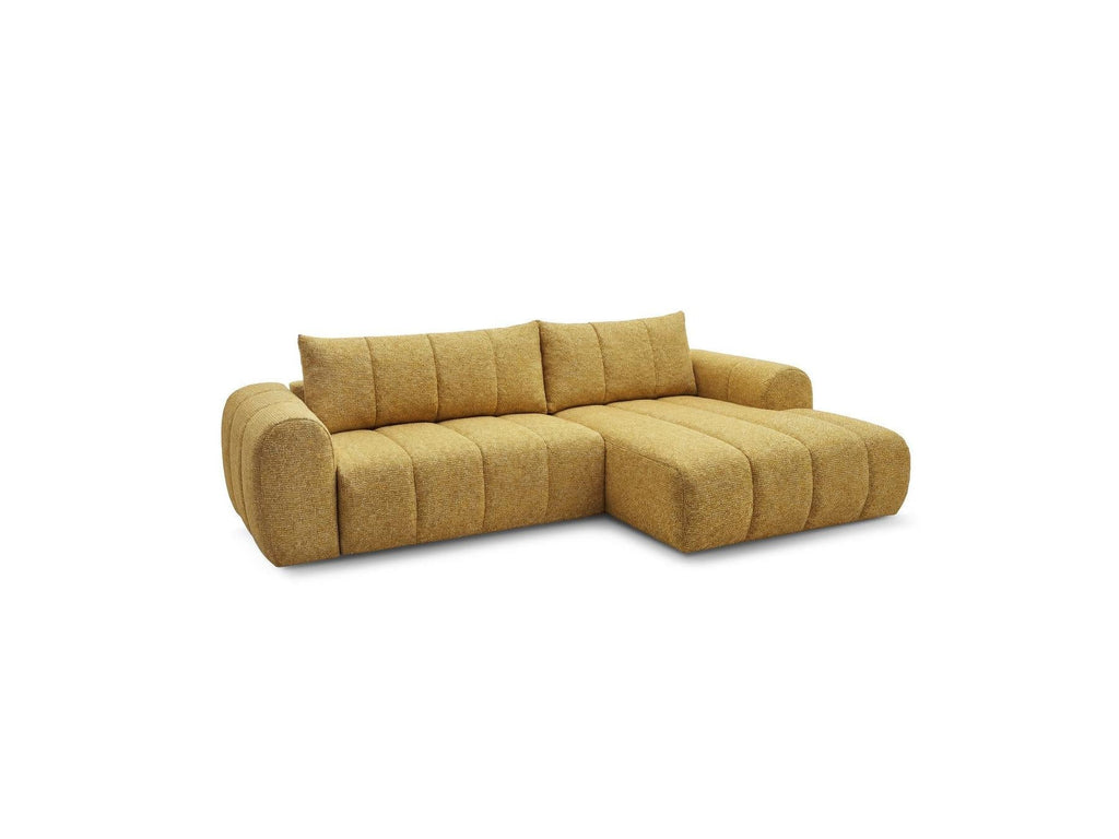 Nesty - Canapé D'Angle Fixe - Tissu Chiné - Angle Droit