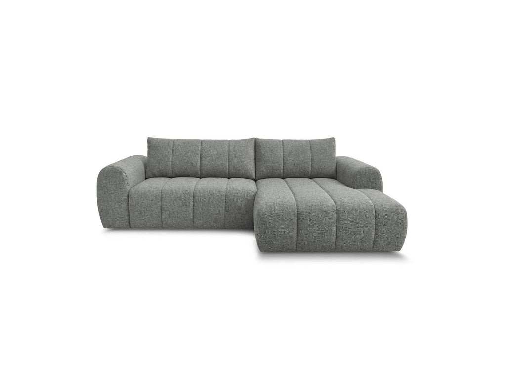 Nesty - Canapé D'Angle Fixe - Tissu Chiné - Angle Droit