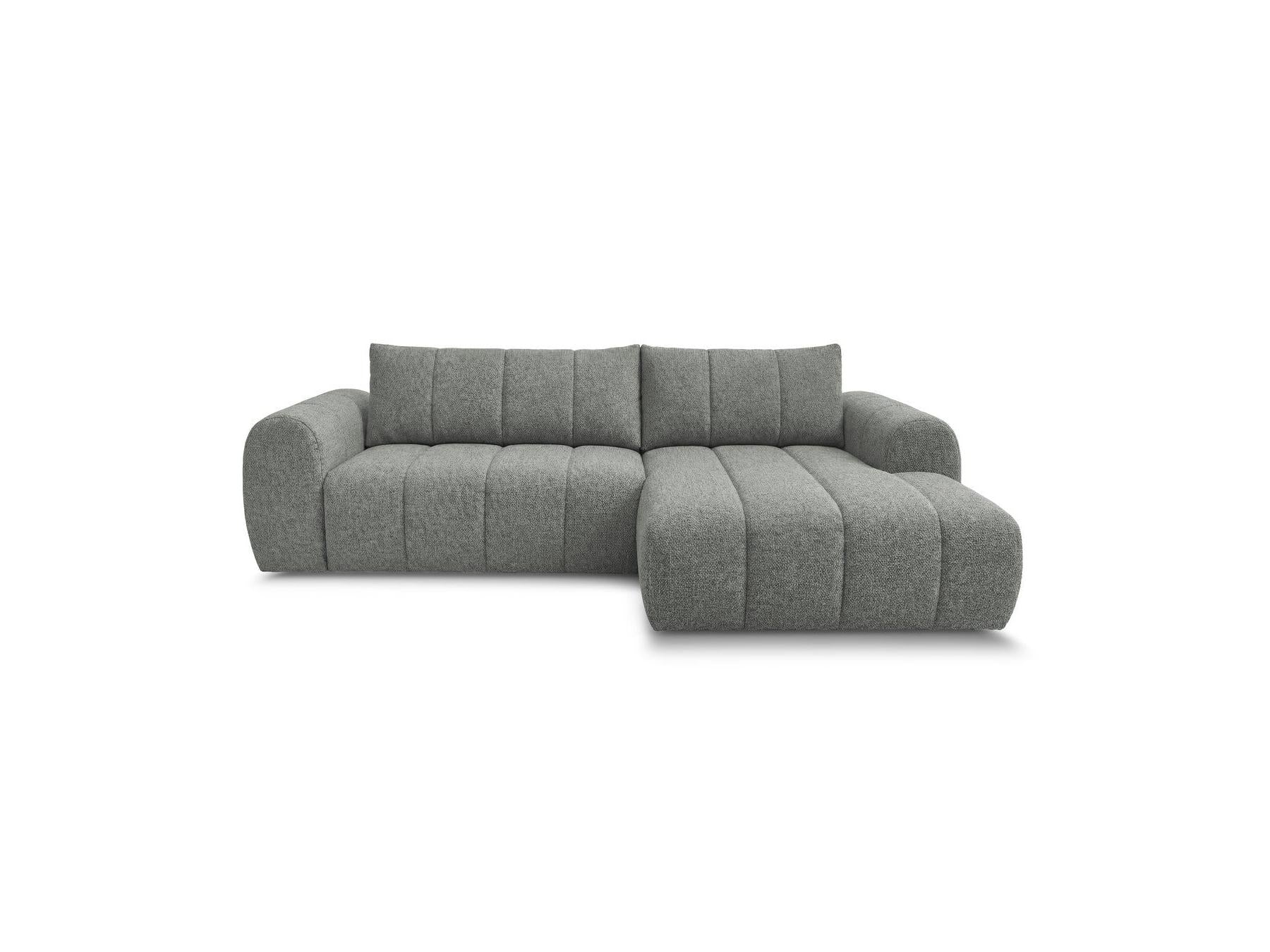 Nesty - Canapé D'Angle Fixe - Tissu Chiné - Angle Droit