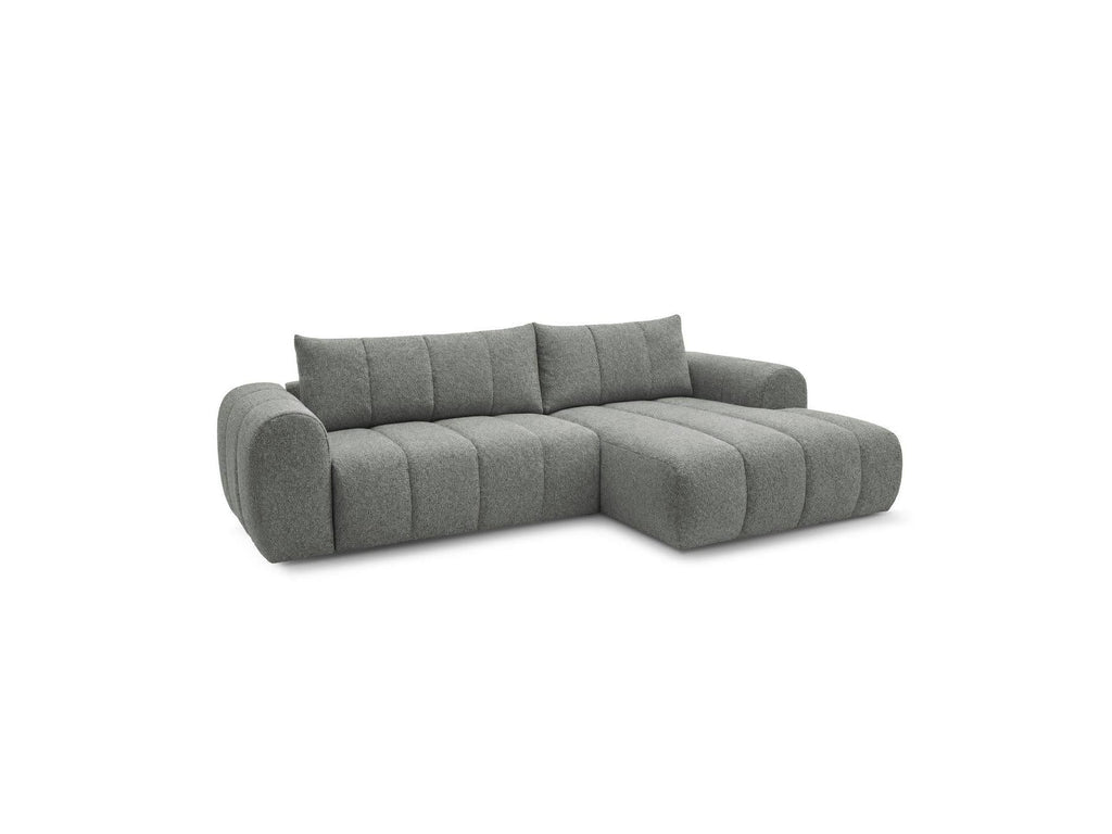 Nesty - Canapé D'Angle Fixe - Tissu Chiné - Angle Droit