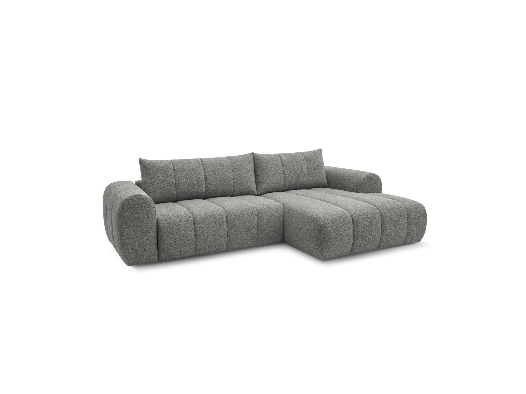 Nesty - Canapé D'Angle Fixe - Tissu Chiné - Angle Droit