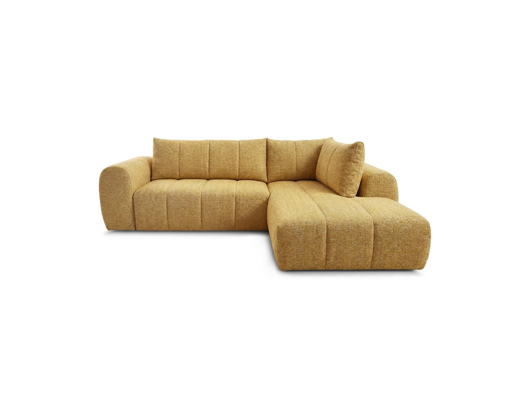 Nesty - Canapé D'Angle L Fixe - Tissu Chiné - Angle Droit
