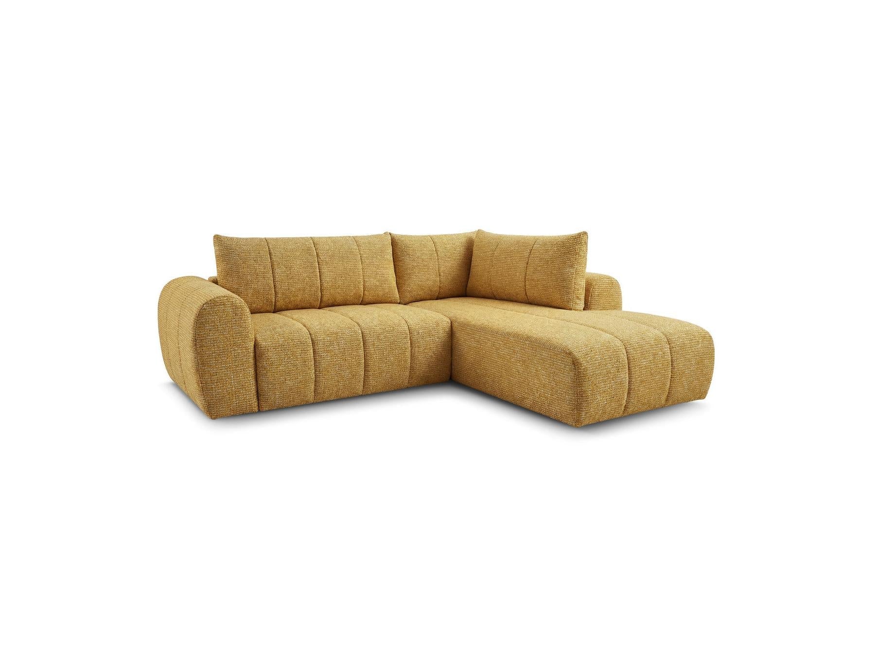 Nesty - Canapé D'Angle L Fixe - Tissu Chiné - Angle Droit