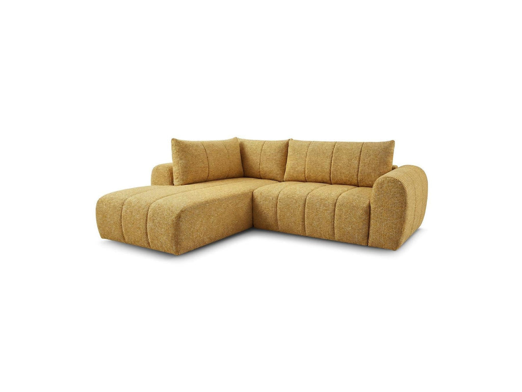 Nesty - Canapé D'Angle L Fixe - Tissu Chiné - Angle Gauche