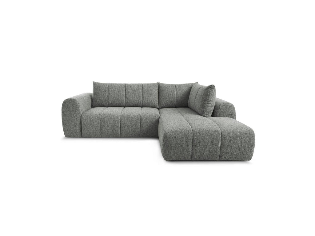 Nesty - Canapé D'Angle L Fixe - Tissu Chiné - Angle Droit