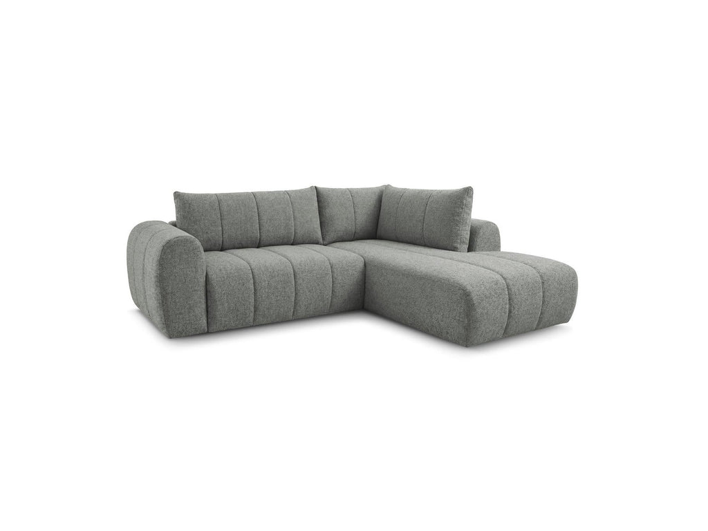 Nesty - Canapé D'Angle L Fixe - Tissu Chiné - Angle Droit