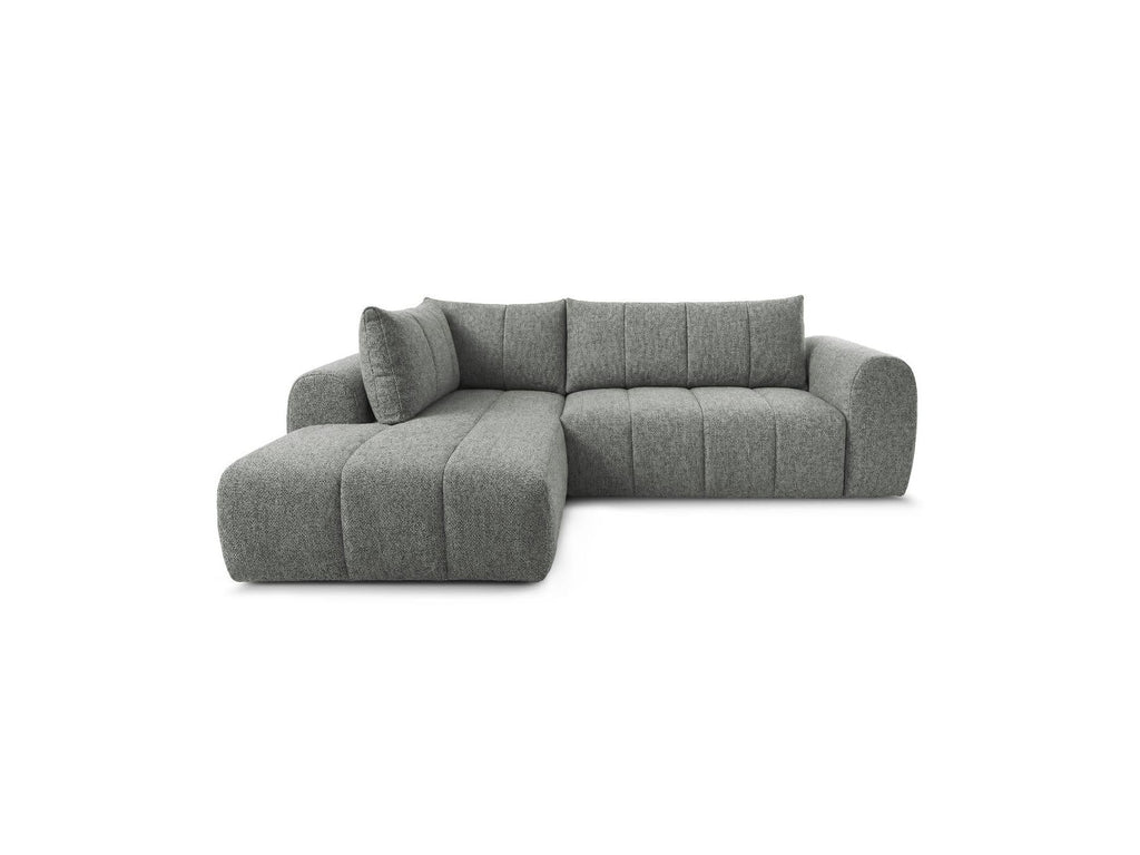 Nesty - Canapé D'Angle L Fixe - Tissu Chiné - Angle Gauche