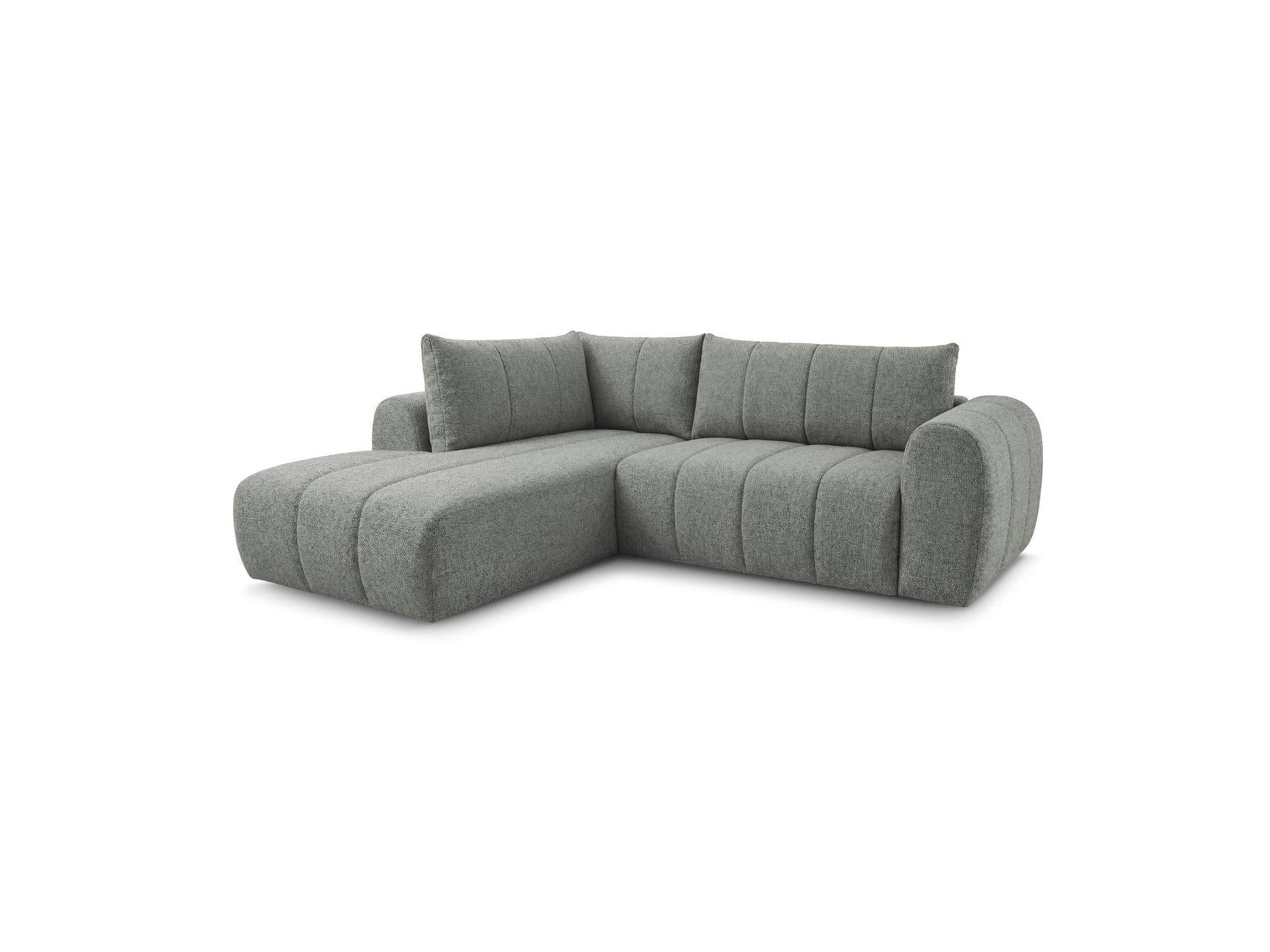 Nesty - Canapé D'Angle L Fixe - Tissu Chiné - Angle Gauche