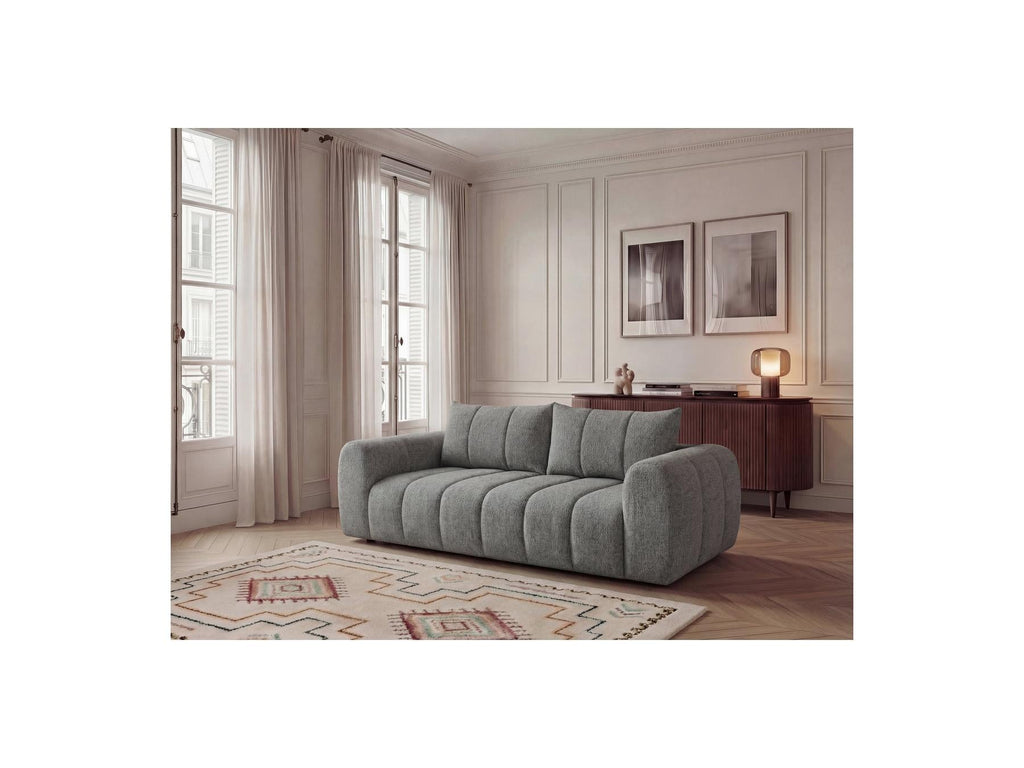 Nesty - Canapé Droit Fixe 3 Places - Tissu Chiné