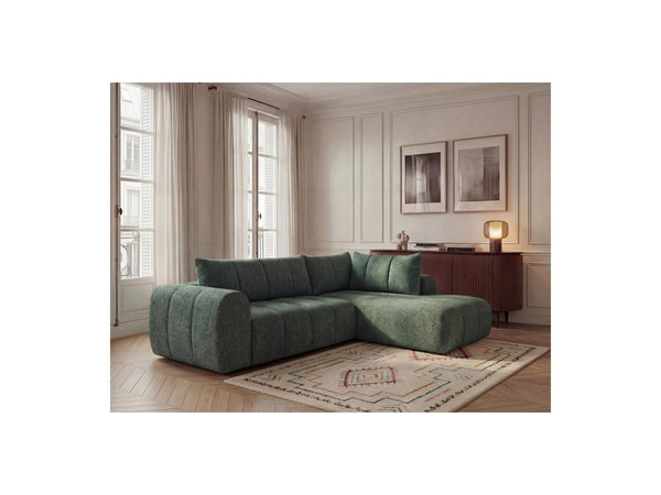 Nesty - Canapé D'Angle L Fixe - Tissu Chiné - Angle Droit