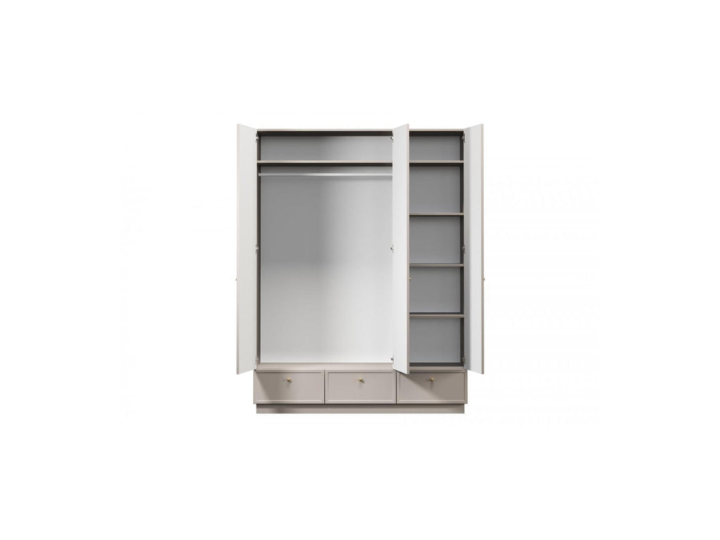 Lorina - Armoire 3 Portes 3 Tiroirs