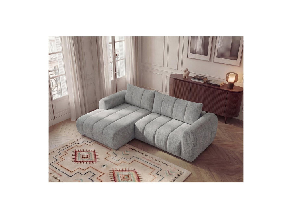 Nesty - Canapé D'Angle Fixe - Tissu Chiné - Angle Gauche