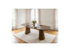 Mazargues - Table À Manger Extensible Rectangulaire Arrondie 200 À 300 Cm - Placage Chêne Massif