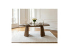 Mazargues - Table À Manger Extensible Rectangulaire Arrondie 200 À 300 Cm - Placage Chêne Massif