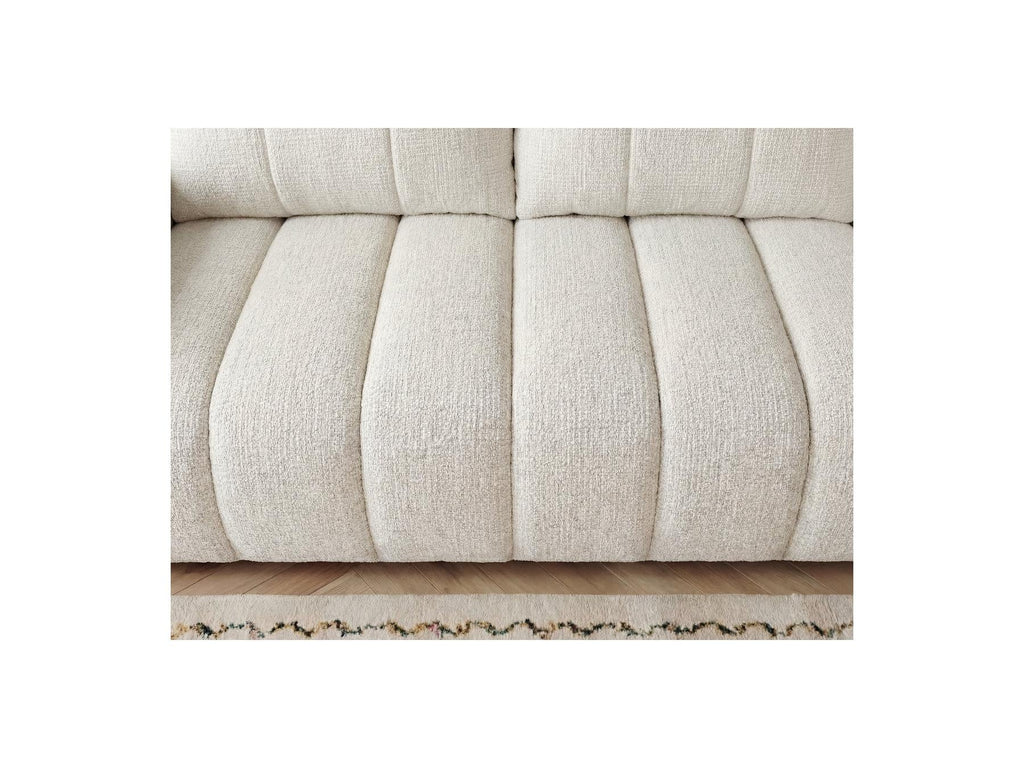 Nesty - Canapé Droit Fixe 3 Places - Tissu Chiné