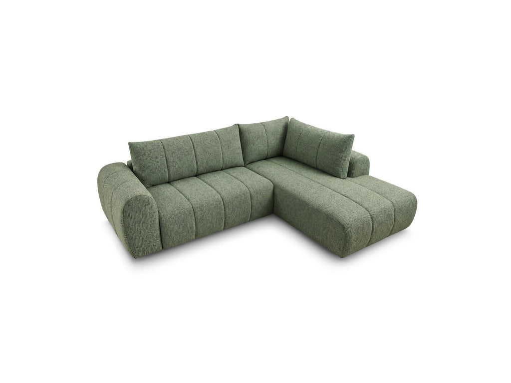 Nesty - Canapé D'Angle L Fixe - Tissu Chiné - Angle Droit