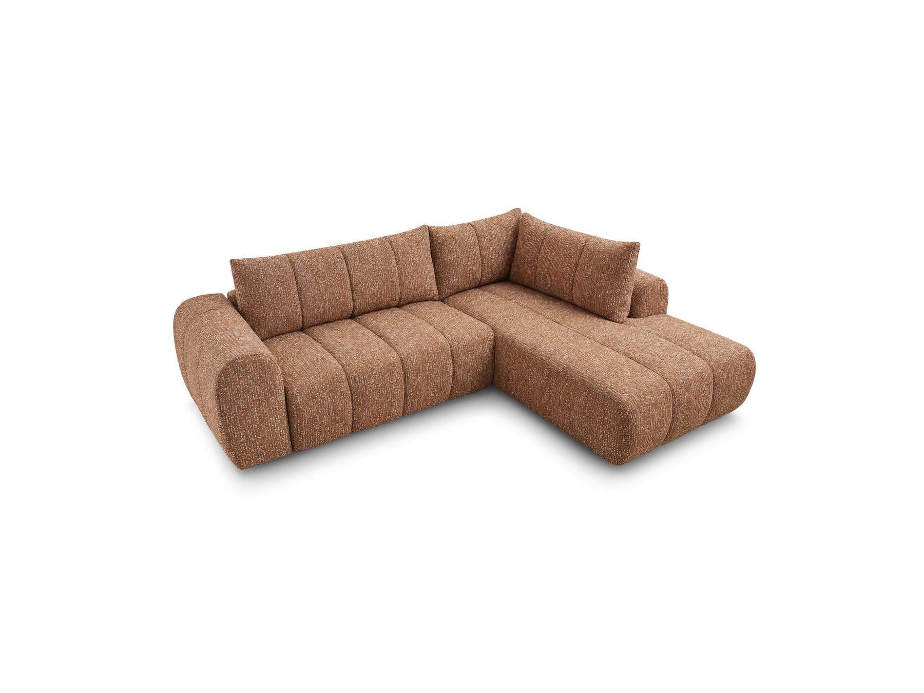 Nesty - Canapé D'Angle L Fixe - Tissu Chiné - Angle Droit