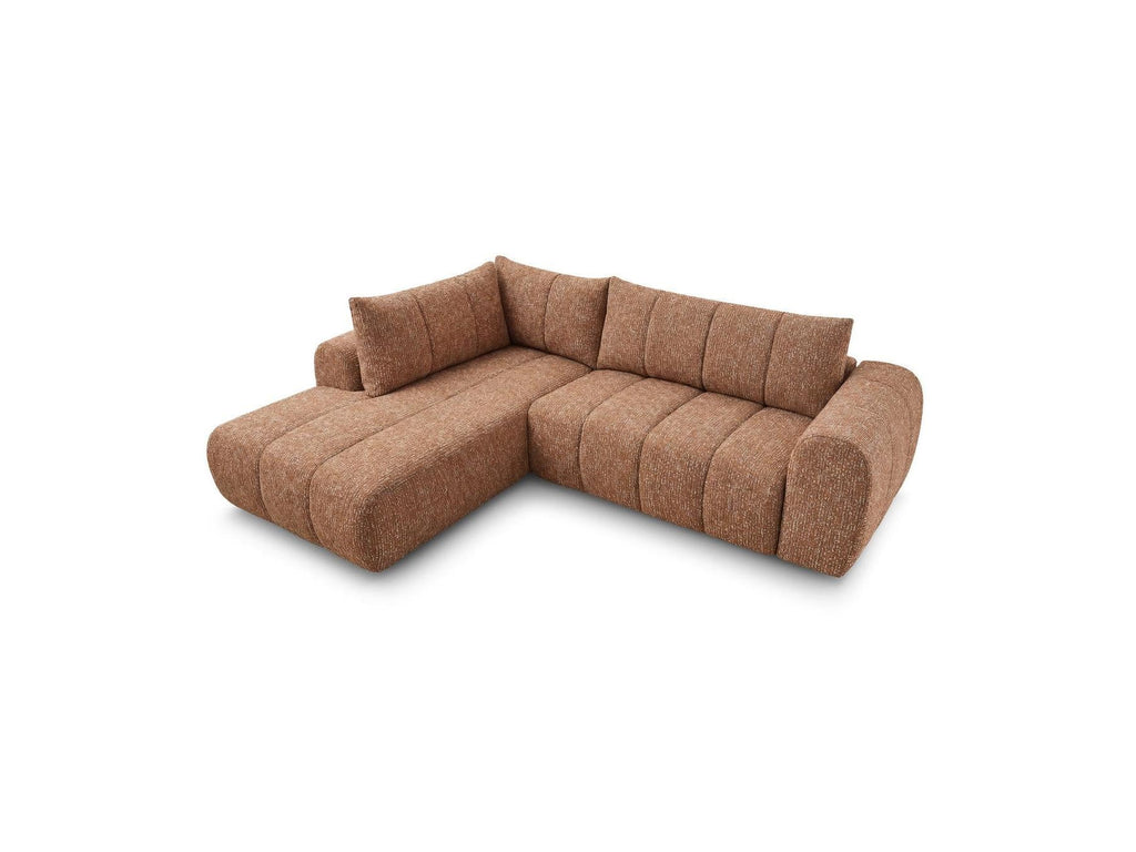 Nesty - Canapé D'Angle L Fixe - Tissu Chiné - Angle Gauche