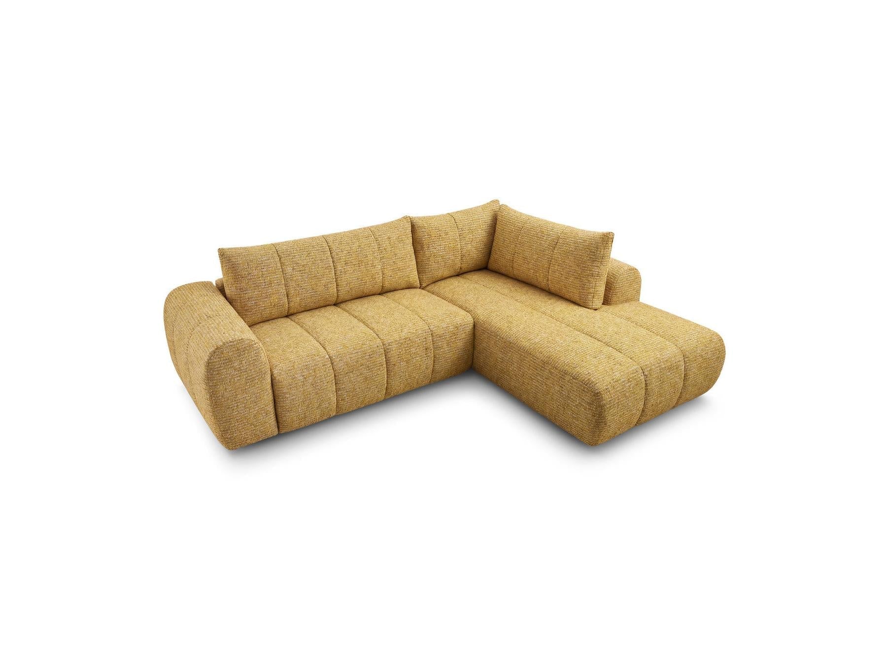 Nesty - Canapé D'Angle L Fixe - Tissu Chiné - Angle Droit