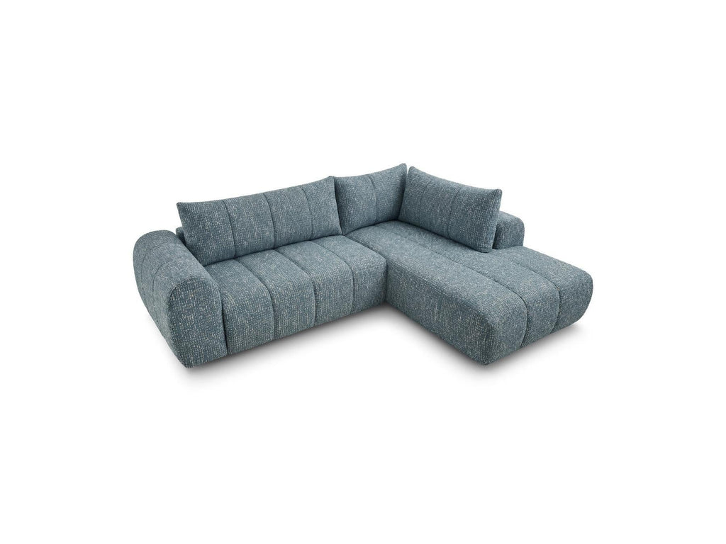 Nesty - Canapé D'Angle L Fixe - Tissu Chiné - Angle Droit