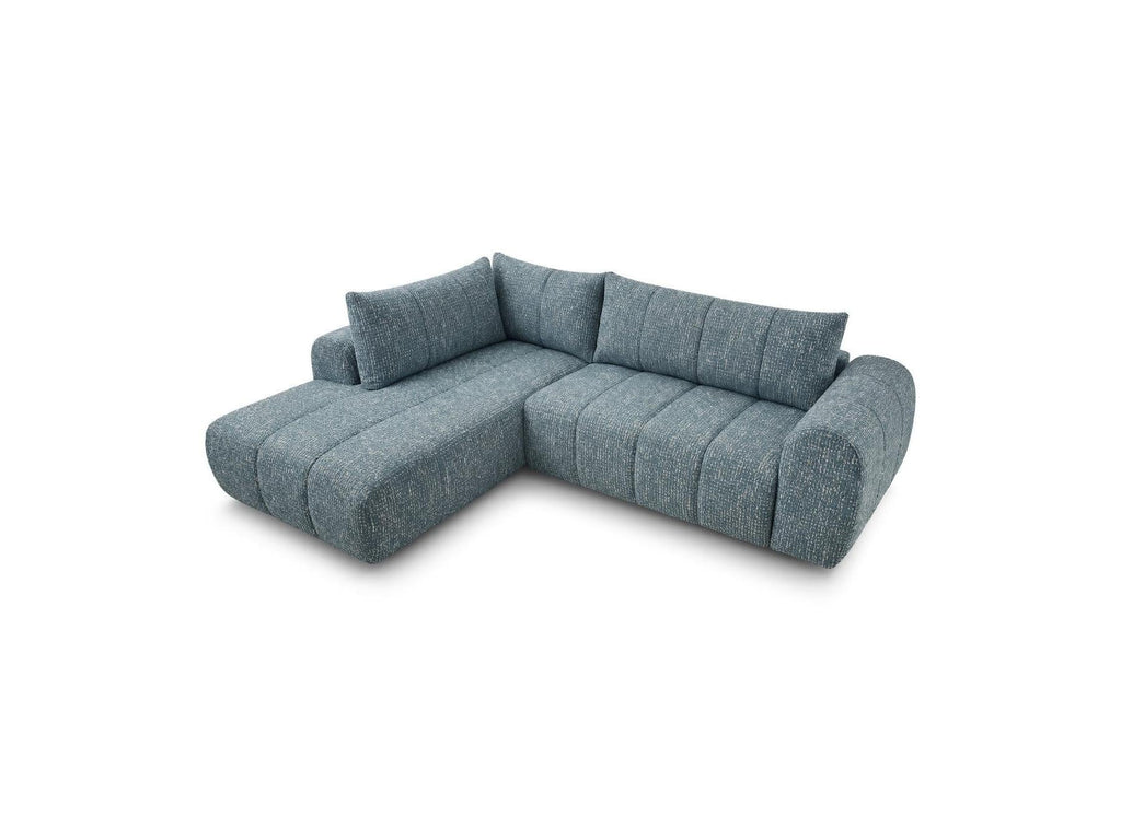 Nesty - Canapé D'Angle L Fixe - Tissu Chiné - Angle Gauche