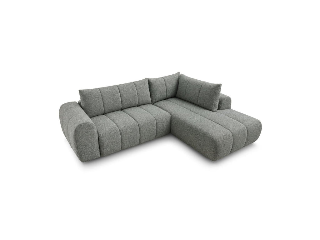 Nesty - Canapé D'Angle L Fixe - Tissu Chiné - Angle Droit