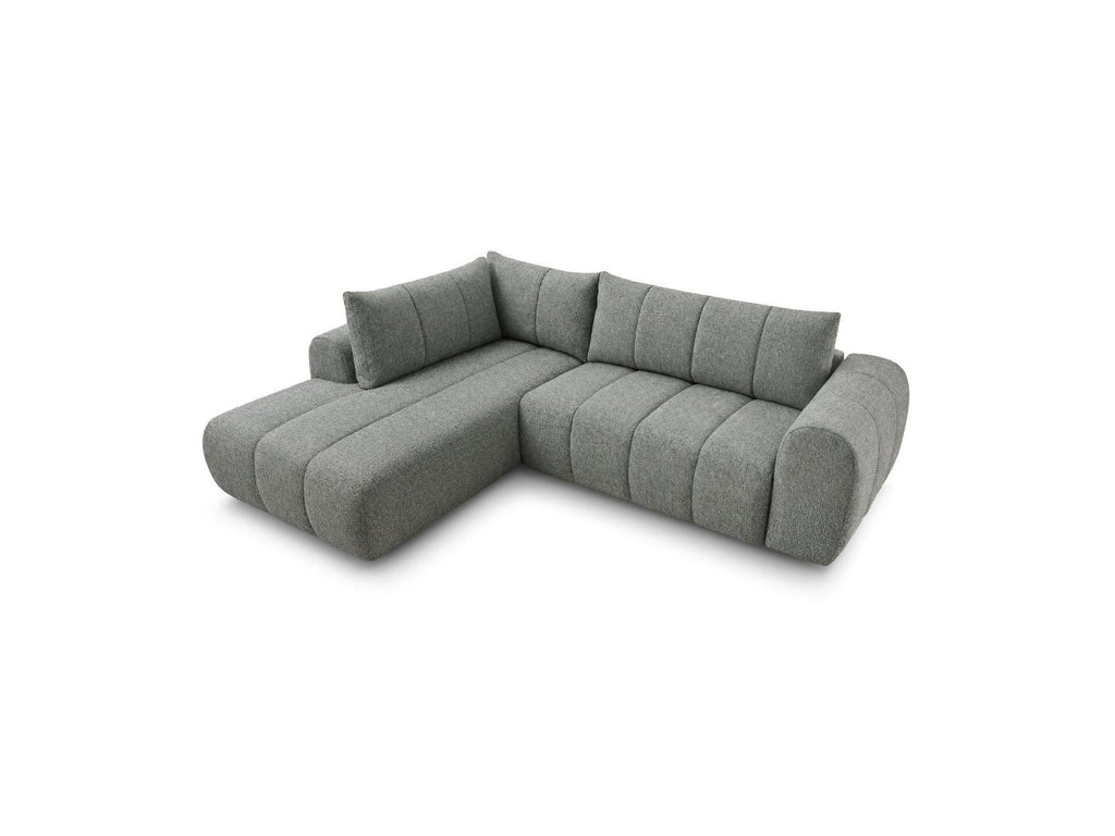 Nesty - Canapé D'Angle L Fixe - Tissu Chiné - Angle Gauche