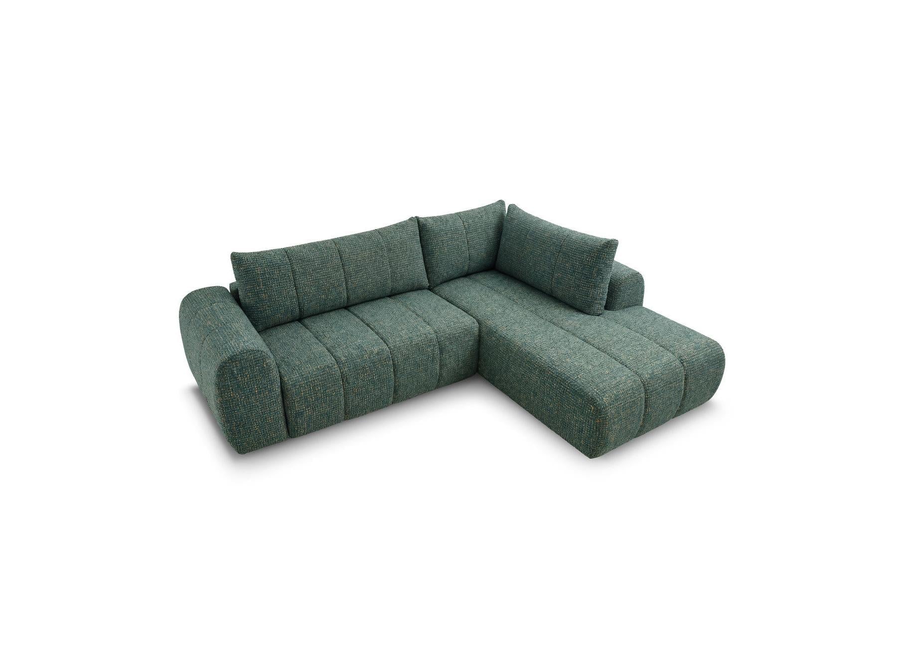 Nesty - Canapé D'Angle L Fixe - Tissu Chiné - Angle Droit