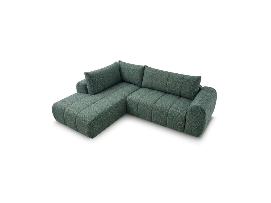 Nesty - Canapé D'Angle L Fixe - Tissu Chiné - Angle Gauche