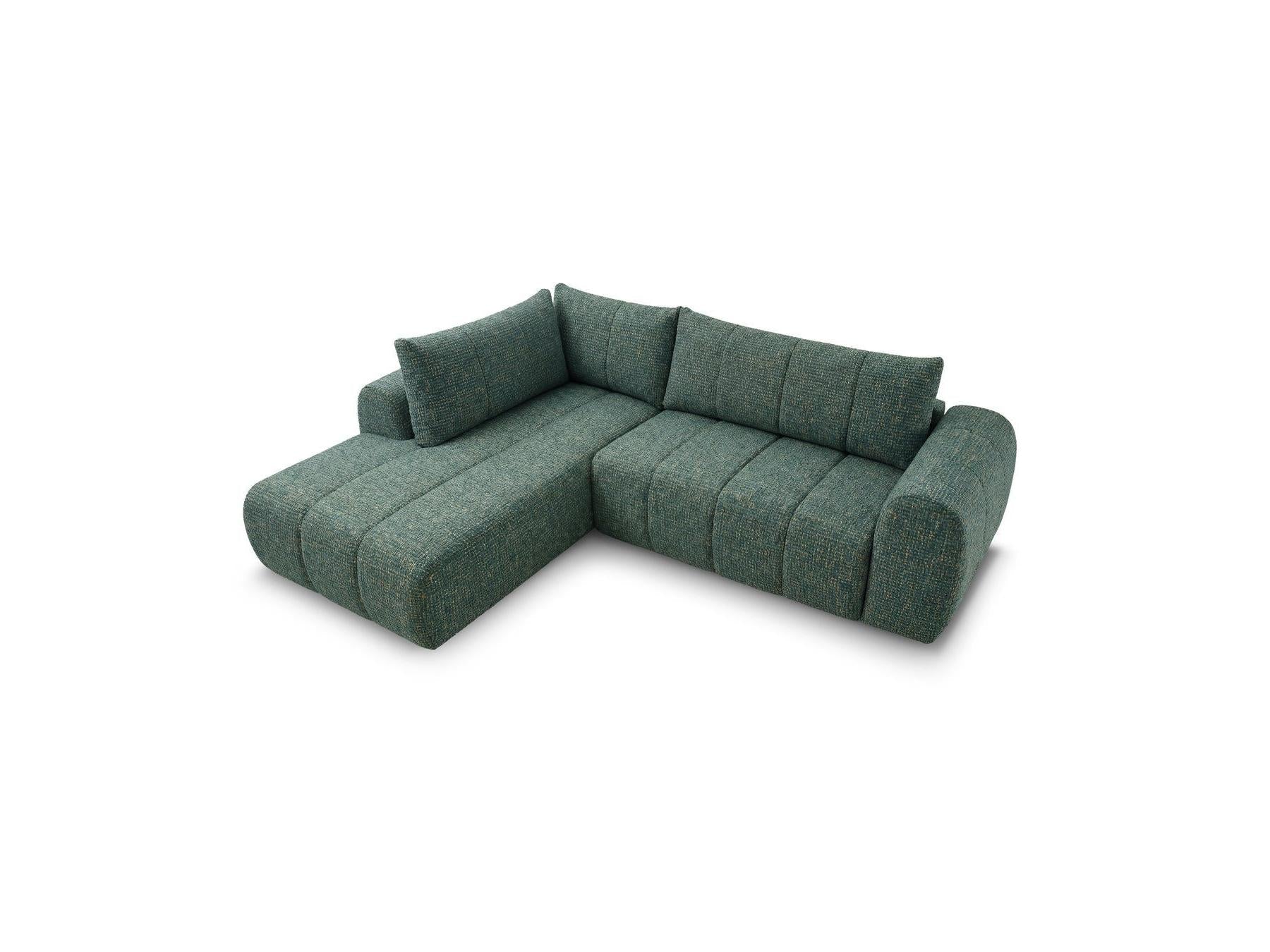 Nesty - Canapé D'Angle L Fixe - Tissu Chiné - Angle Gauche