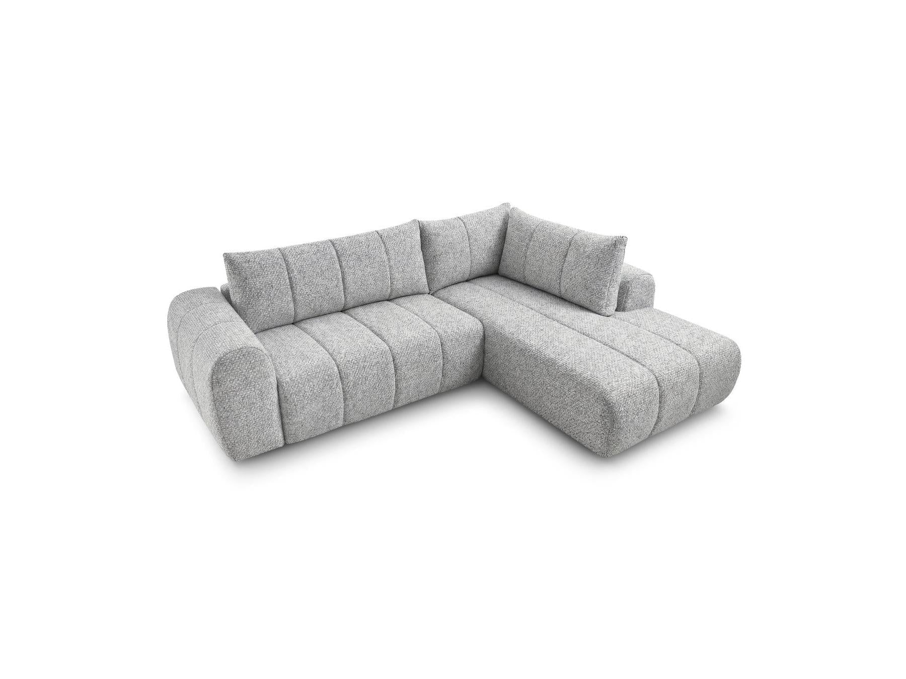 Nesty - Canapé D'Angle L Fixe - Tissu Chiné - Angle Droit