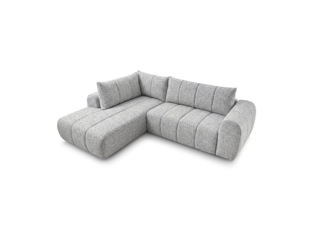 Nesty - Canapé D'Angle L Fixe - Tissu Chiné - Angle Gauche