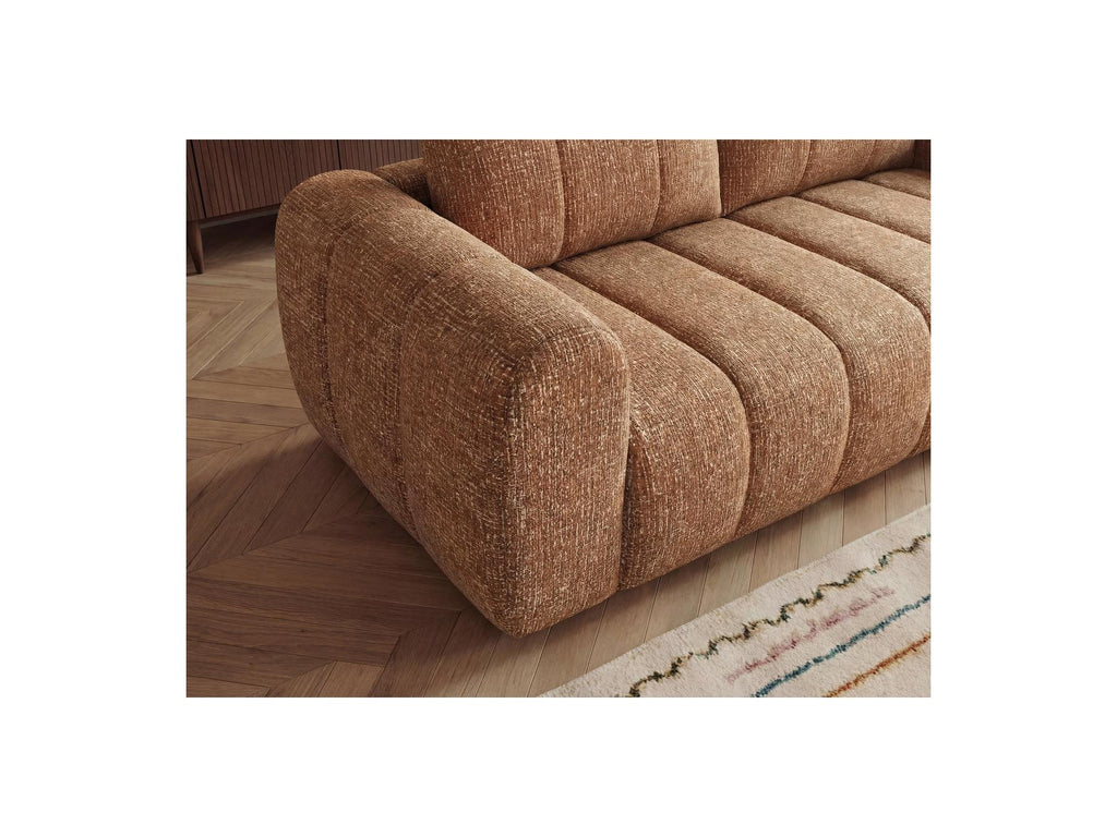 Nesty - Canapé D'Angle L Fixe - Tissu Chiné - Angle Droit
