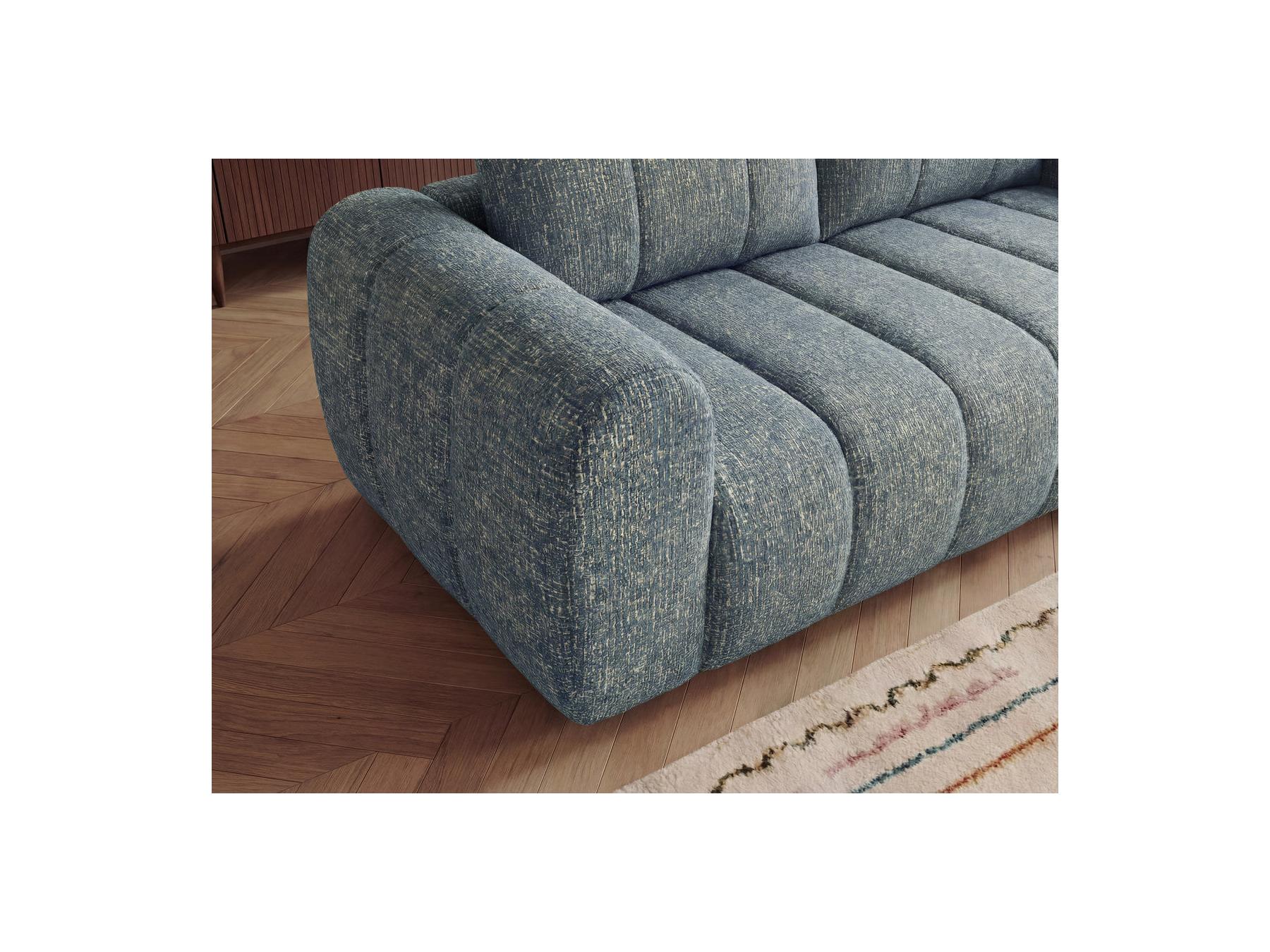 Nesty - Canapé D'Angle L Fixe - Tissu Chiné - Angle Droit