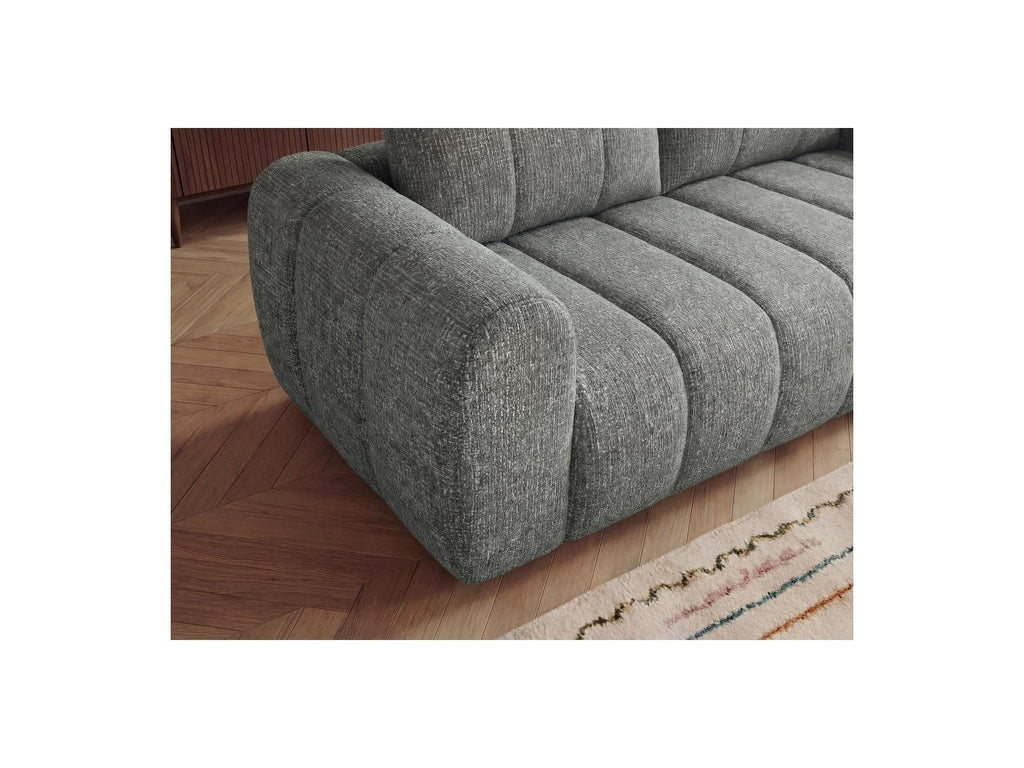 Nesty - Canapé D'Angle L Fixe - Tissu Chiné - Angle Droit