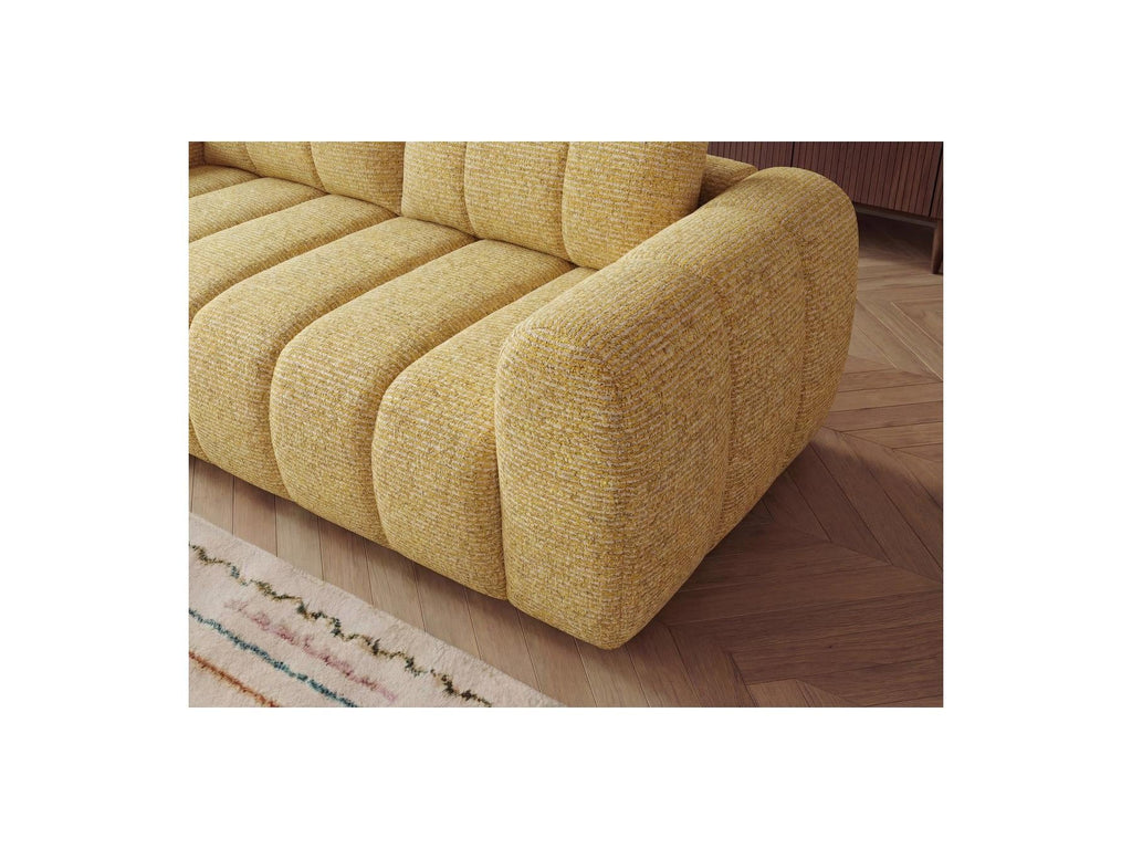 Nesty - Canapé D'Angle L Fixe - Tissu Chiné - Angle Gauche