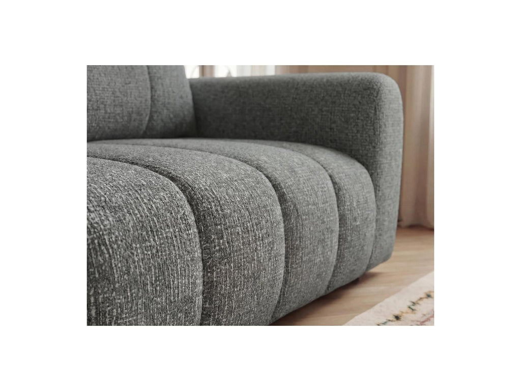 Nesty - Canapé D'Angle L Fixe - Tissu Chiné - Angle Gauche