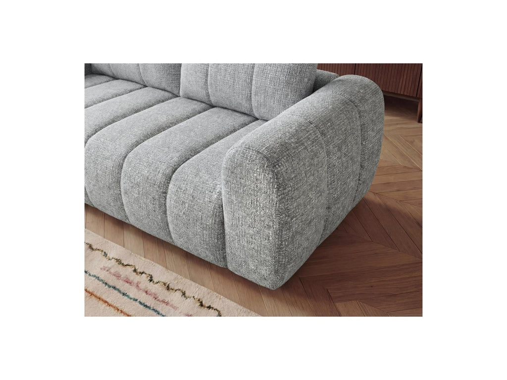 Nesty - Canapé D'Angle L Fixe - Tissu Chiné - Angle Gauche