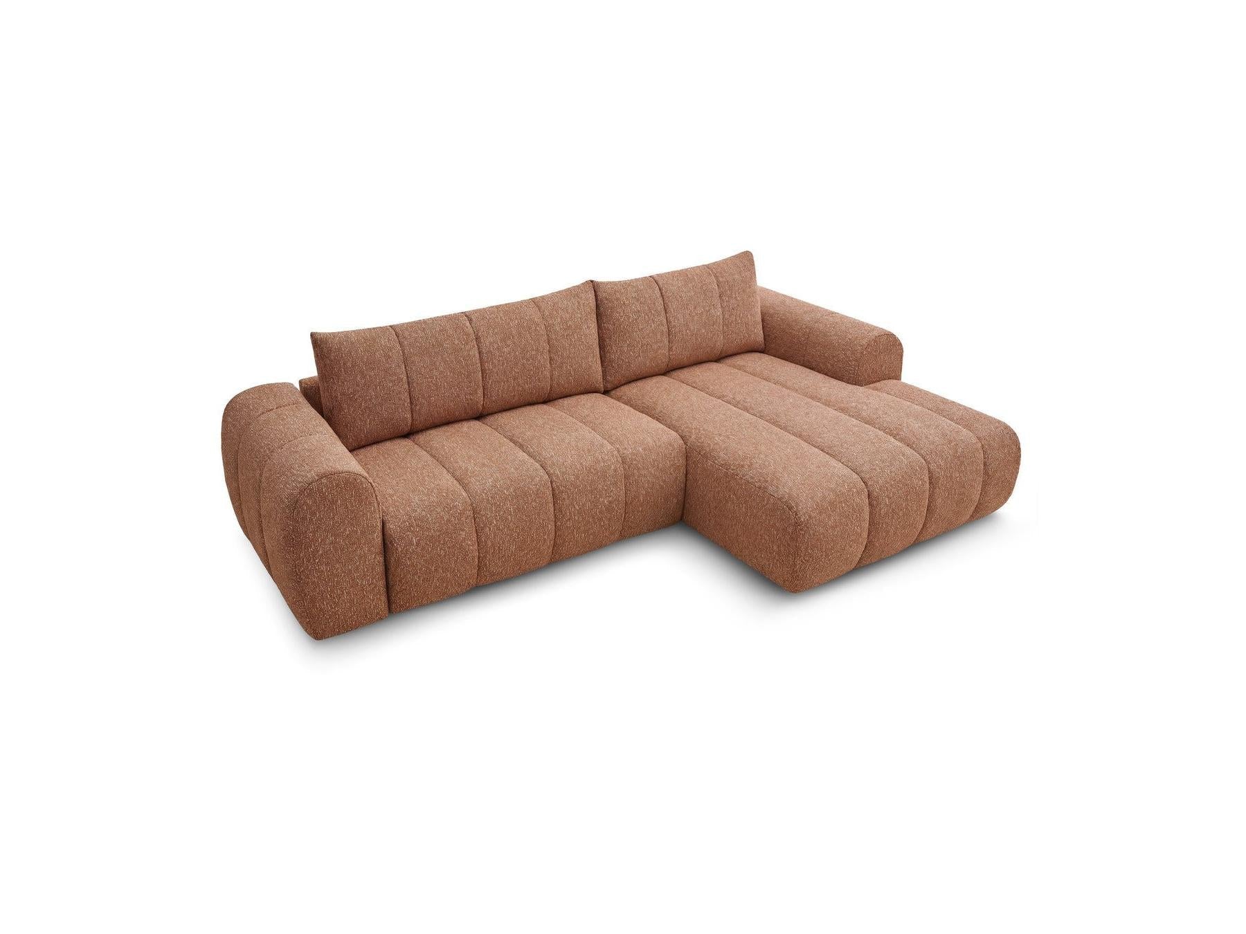 Nesty - Canapé D'Angle Fixe - Tissu Chiné - Angle Droit