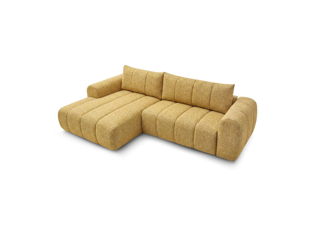 Nesty - Canapé D'Angle Fixe - Tissu Chiné - Angle Gauche