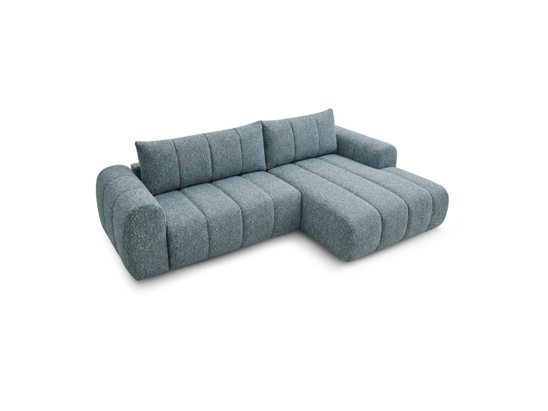 Nesty - Canapé D'Angle Fixe - Tissu Chiné - Angle Droit