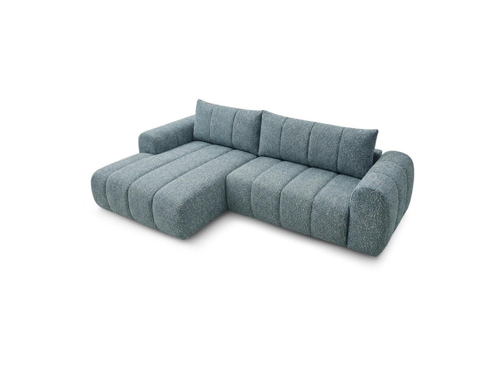 Nesty - Canapé D'Angle Fixe - Tissu Chiné - Angle Gauche