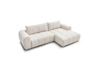 Nesty - Canapé D'Angle Fixe - Tissu Chiné - Angle Droit