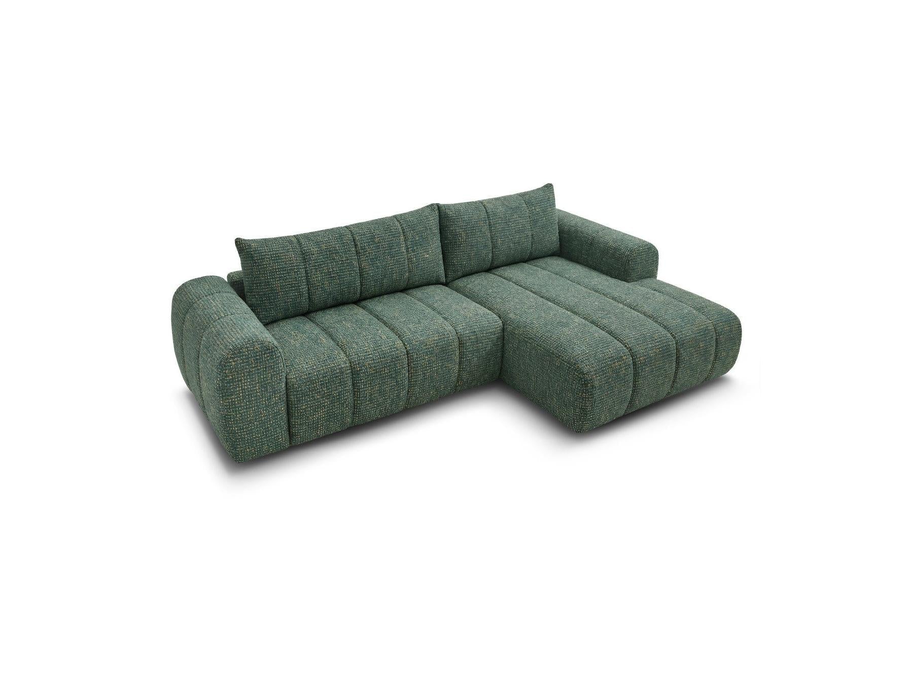 Nesty - Canapé D'Angle Fixe - Tissu Chiné - Angle Droit