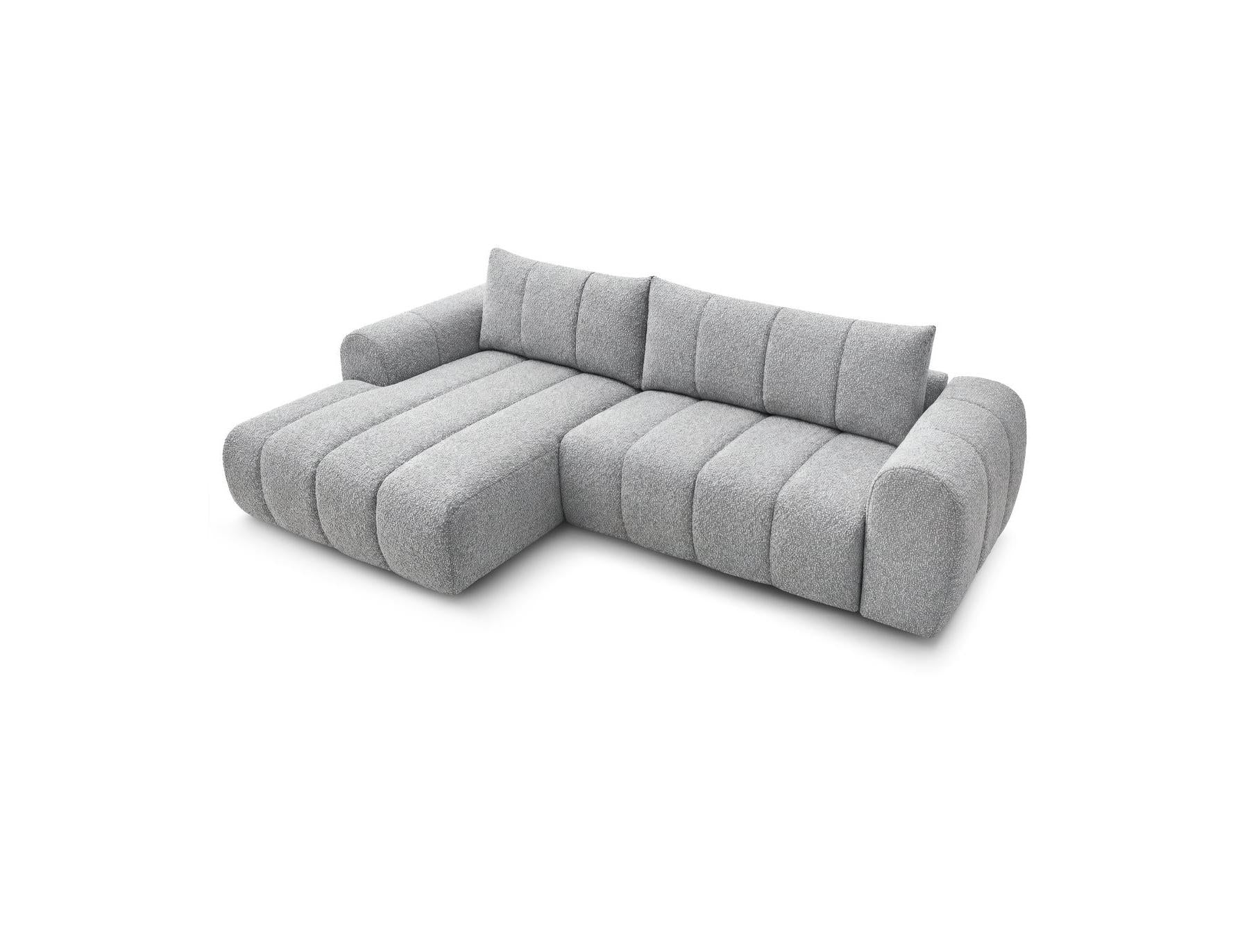 Nesty - Canapé D'Angle Fixe - Tissu Chiné - Angle Gauche