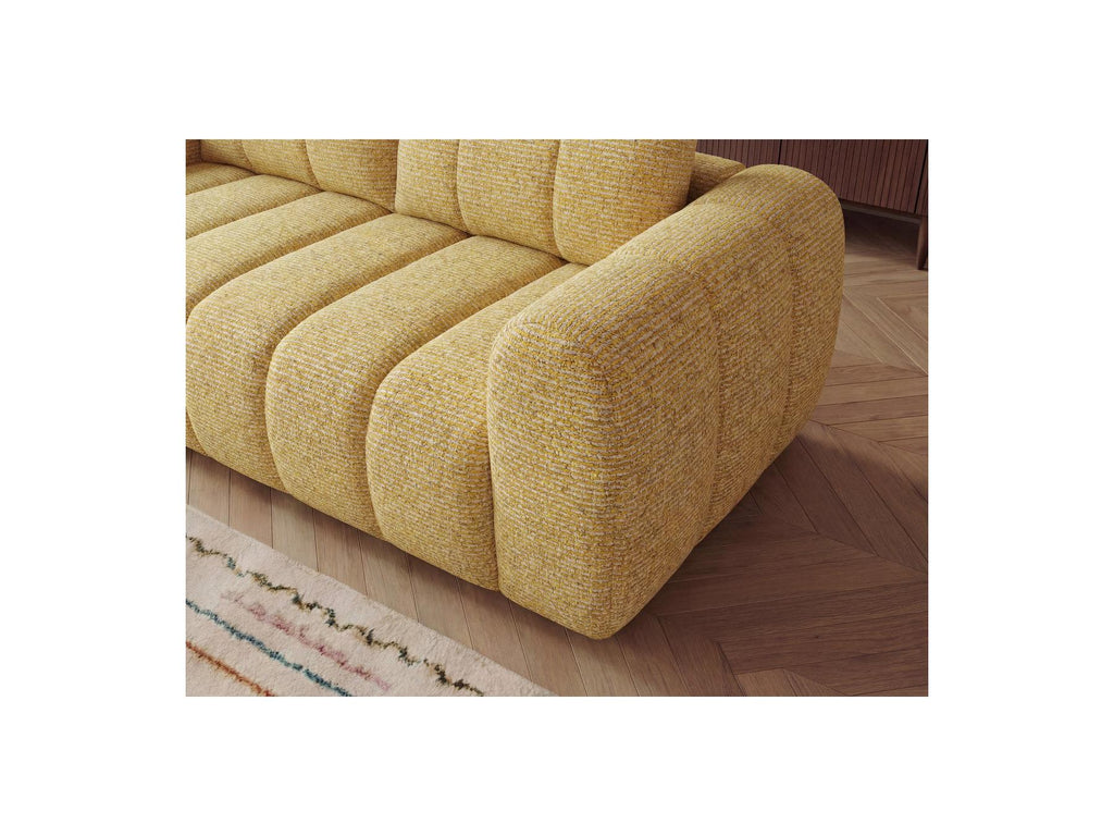 Nesty - Canapé D'Angle Fixe - Tissu Chiné - Angle Gauche