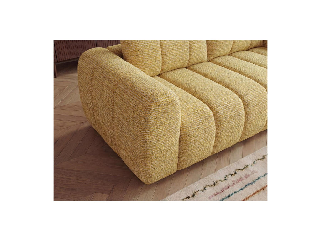Nesty - Canapé D'Angle Fixe - Tissu Chiné - Angle Droit