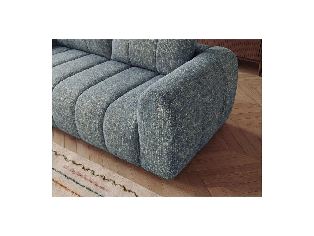 Nesty - Canapé D'Angle Fixe - Tissu Chiné - Angle Gauche