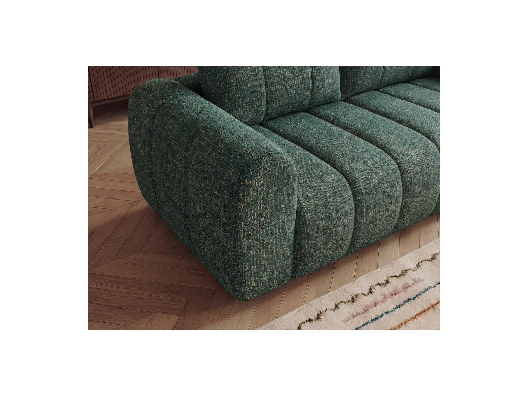 Nesty - Canapé D'Angle Fixe - Tissu Chiné - Angle Droit